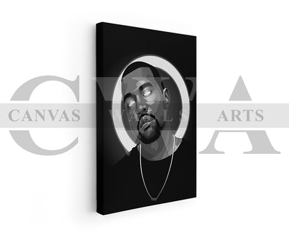 Kanye West American Rapper Canvas Wall Art