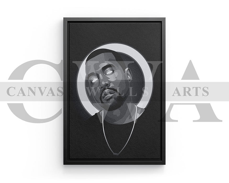 Kanye West American Rapper Canvas Wall Art