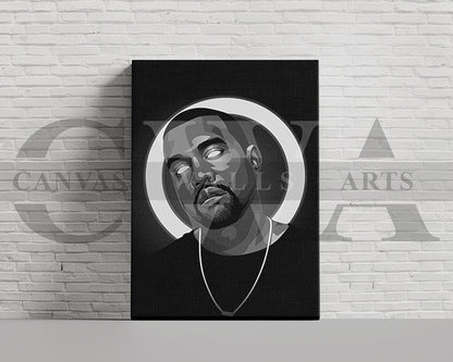 Kanye West American Rapper Canvas Wall Art