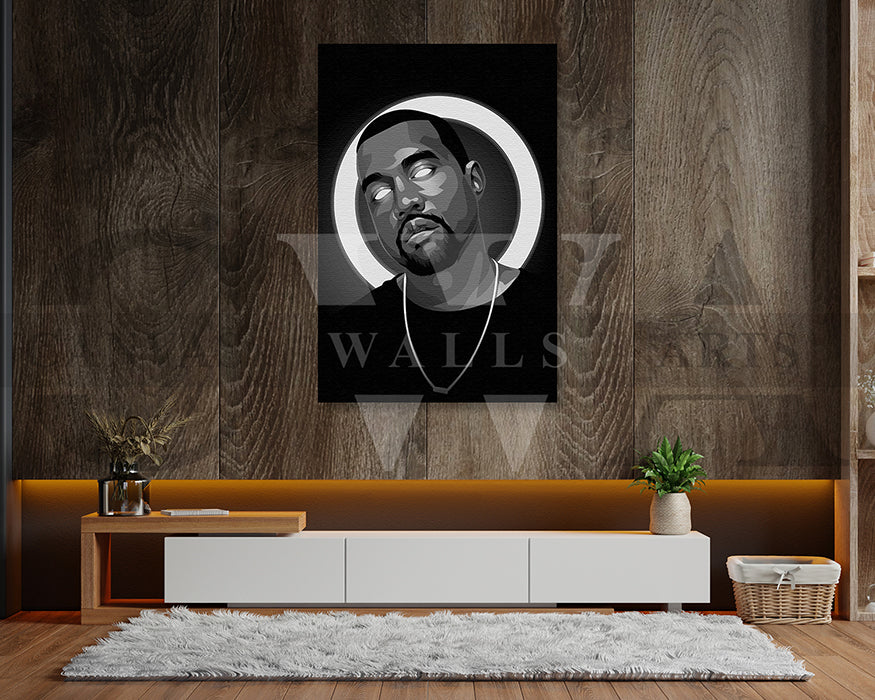 Kanye West American Rapper Canvas Wall Art