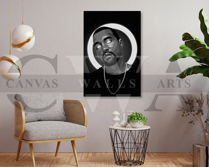 Kanye West American Rapper Canvas Wall Art