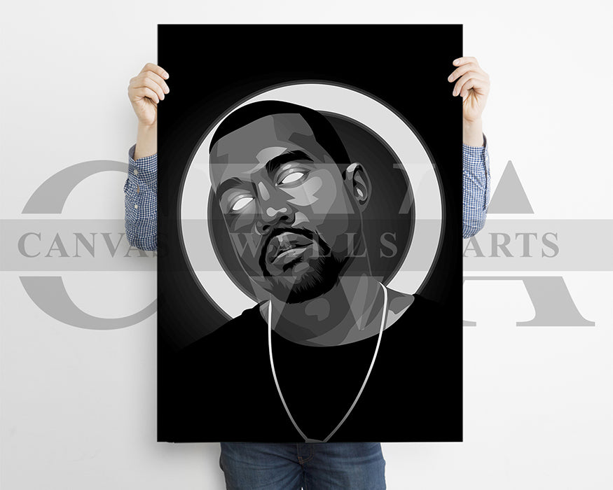 Kanye West American Rapper Canvas Wall Art