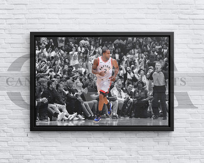 Kawhi Leonard Black & White Canvas Art Basketball Canvas Wall Art