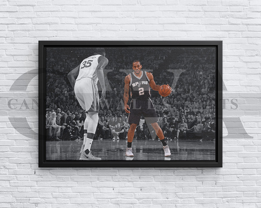 Kawhi Leonard Black & White Canvas Art Basketball Canvas Wall Art