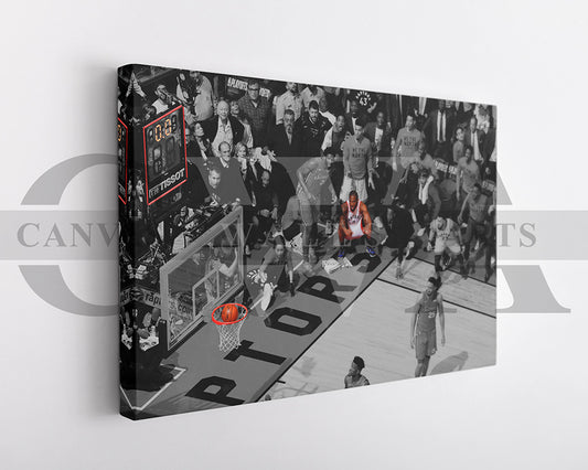 Kawhi Leonard Black & White Canvas Art Basketball Canvas Wall Art