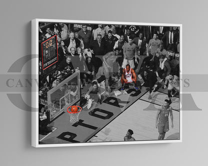 Kawhi Leonard Black & White Canvas Art Basketball Canvas Wall Art