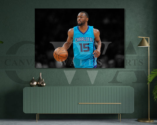 Kemba Walker Black & White Canvas Art Basketball Canvas Wall Art