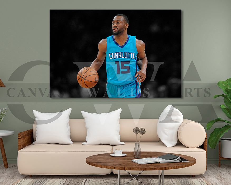 Kemba Walker Black & White Canvas Art Basketball Canvas Wall Art