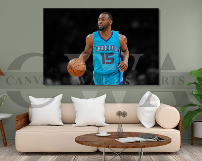 Kemba Walker Black & White Canvas Art Basketball Canvas Wall Art