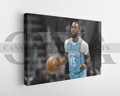 Kemba Walker Black & White Canvas Art Basketball Canvas Wall Art