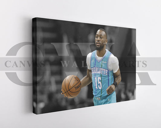 Kemba Walker Black & White Canvas Art Basketball Canvas Wall Art