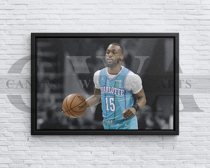 Kemba Walker Black & White Canvas Art Basketball Canvas Wall Art