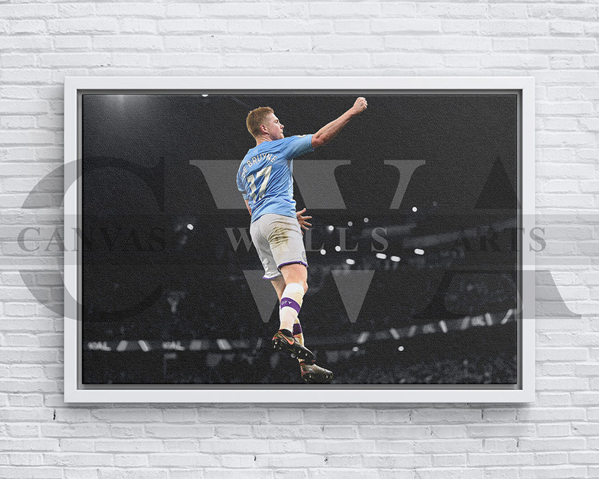 Kevin De Bruyne Black & White Canvas Art Soccer Canvas Wall Art
