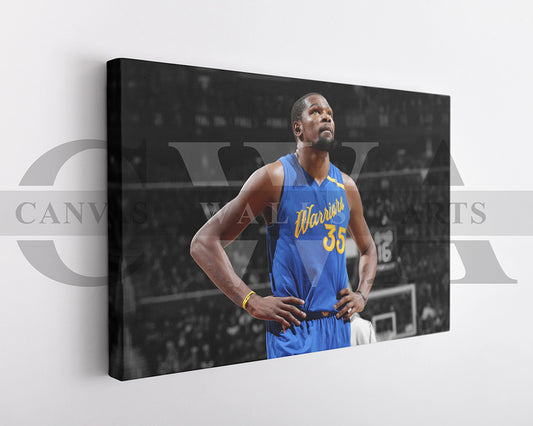 Kevin Durant Black & White Canvas Art Basketball Canvas Wall Art