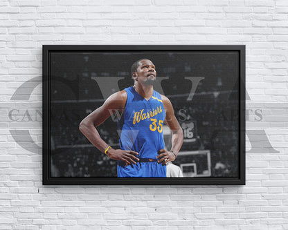 Kevin Durant Black & White Canvas Art Basketball Canvas Wall Art
