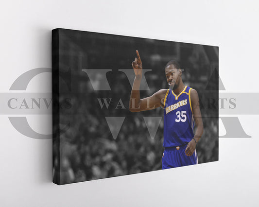 Kevin Durant Black & White Canvas Art Basketball Canvas Wall Art