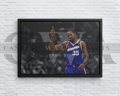Kevin Durant Black & White Canvas Art Basketball Canvas Wall Art