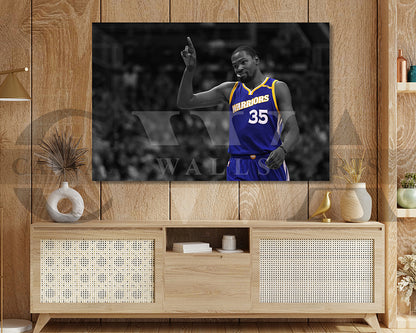Kevin Durant Black & White Canvas Art Basketball Canvas Wall Art