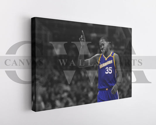 Kevin Durant Black & White Canvas Art Basketball Canvas Wall Art