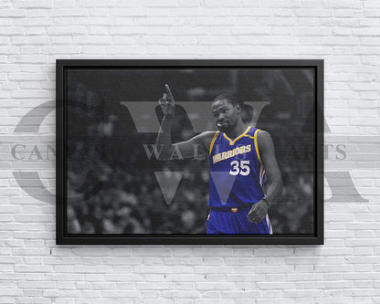 Kevin Durant Black & White Canvas Art Basketball Canvas Wall Art