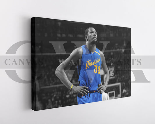Kevin Durant Black & White Canvas Art Basketball Canvas Wall Art