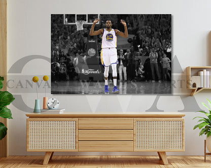 Kevin Durant Black & White Canvas Art Basketball Canvas Wall Art