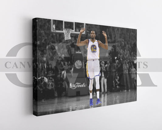 Kevin Durant Black & White Canvas Art Basketball Canvas Wall Art