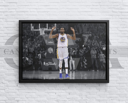 Kevin Durant Black & White Canvas Art Basketball Canvas Wall Art