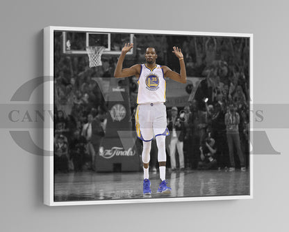 Kevin Durant Black & White Canvas Art Basketball Canvas Wall Art