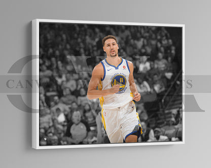 Klay Thompson Black & White Canvas Art Basketball Canvas Wall Art
