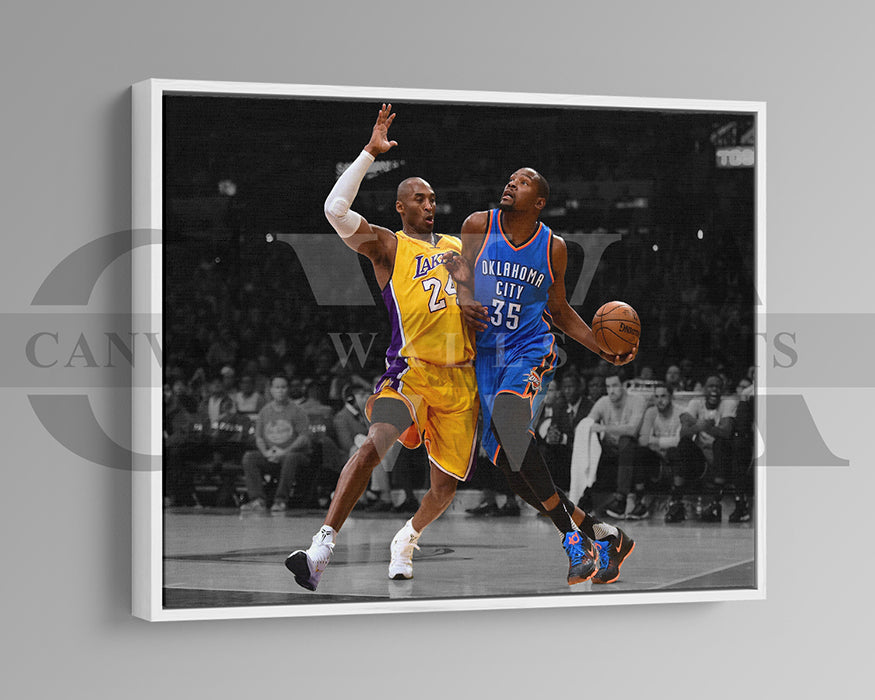 Kobe Bryant Black & White Canvas Art Basketball Canvas Wall Art