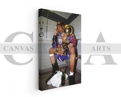 Kobe Bryant Trophy Canvas Wall Art