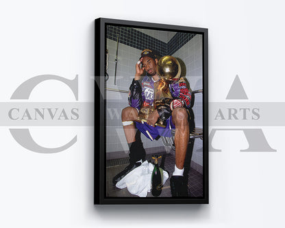 Kobe Bryant Trophy Canvas Wall Art