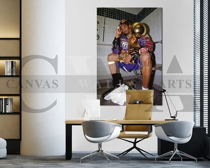 Kobe Bryant Trophy Canvas Wall Art