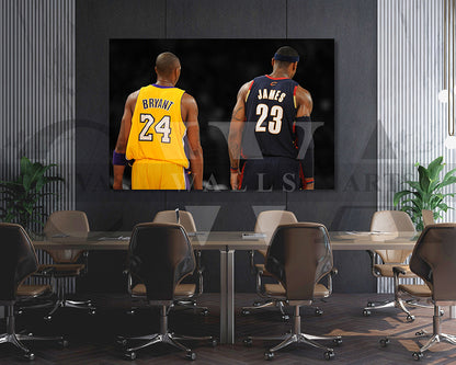 LeBron James Black & White Canvas Art Basketball Canvas Wall Art