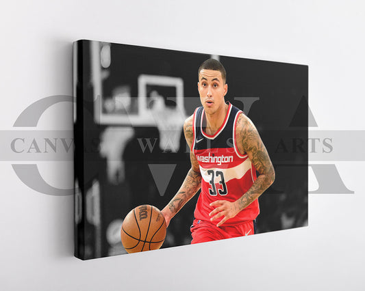 Kyle Kuzma Black & White Canvas Art Basketball Canvas Wall Art