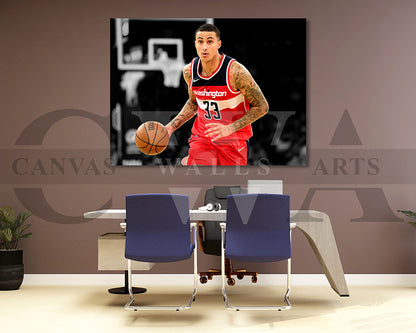 Kyle Kuzma Black & White Canvas Art Basketball Canvas Wall Art