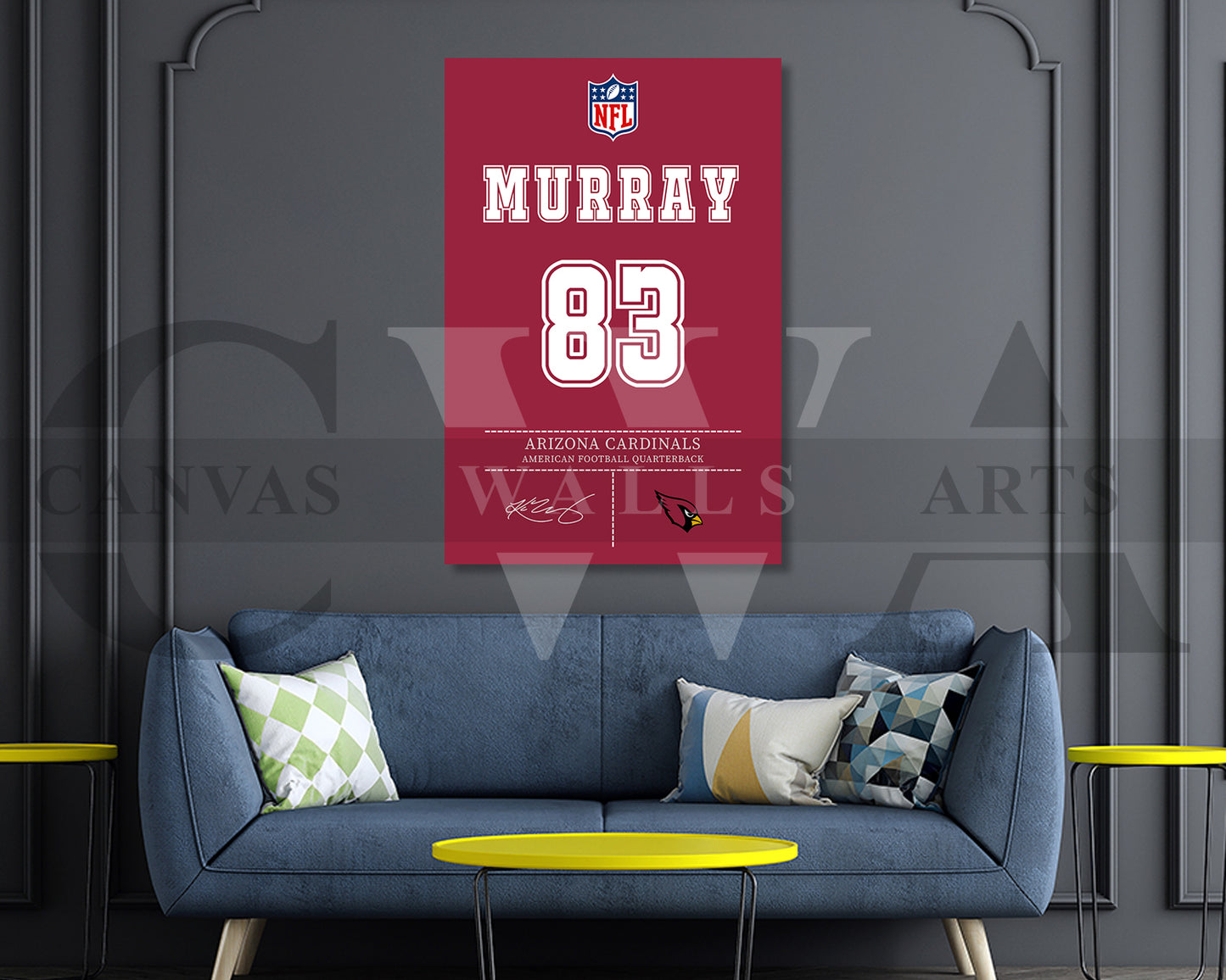 Kyler Murray Jersey Canvas Wall Art NFL Jersey Poster Print Canvas Frame Ready To Hang