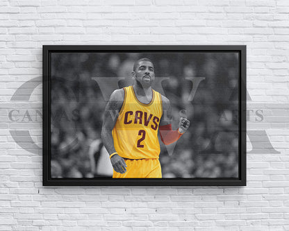 Kyrie Irving Black & White Canvas Art Basketball Canvas Wall Art