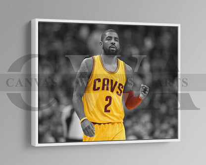 Kyrie Irving Black & White Canvas Art Basketball Canvas Wall Art
