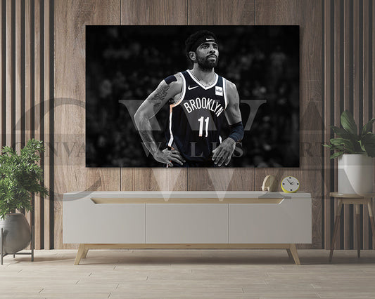 Kyrie Irving Black & White Canvas Art Basketball Canvas Wall Art