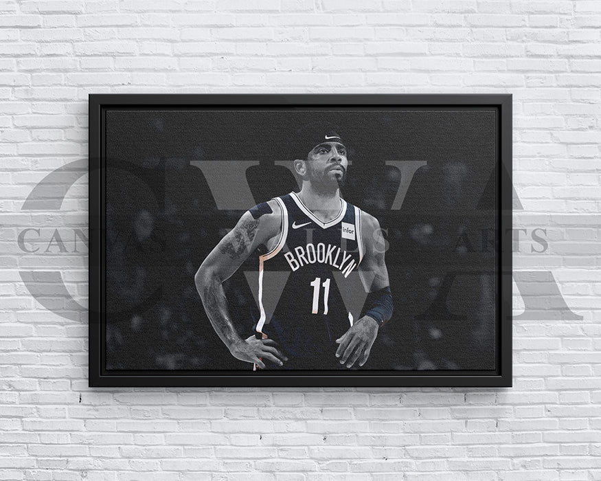 Kyrie Irving Black & White Canvas Art Basketball Canvas Wall Art