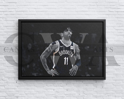 Kyrie Irving Black & White Canvas Art Basketball Canvas Wall Art