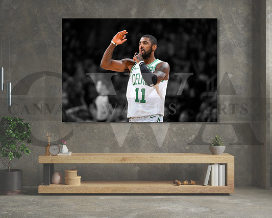 Kyrie Irving Black & White Canvas Art Basketball Canvas Wall Art