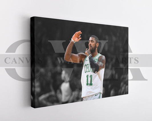 Kyrie Irving Black & White Canvas Art Basketball Canvas Wall Art