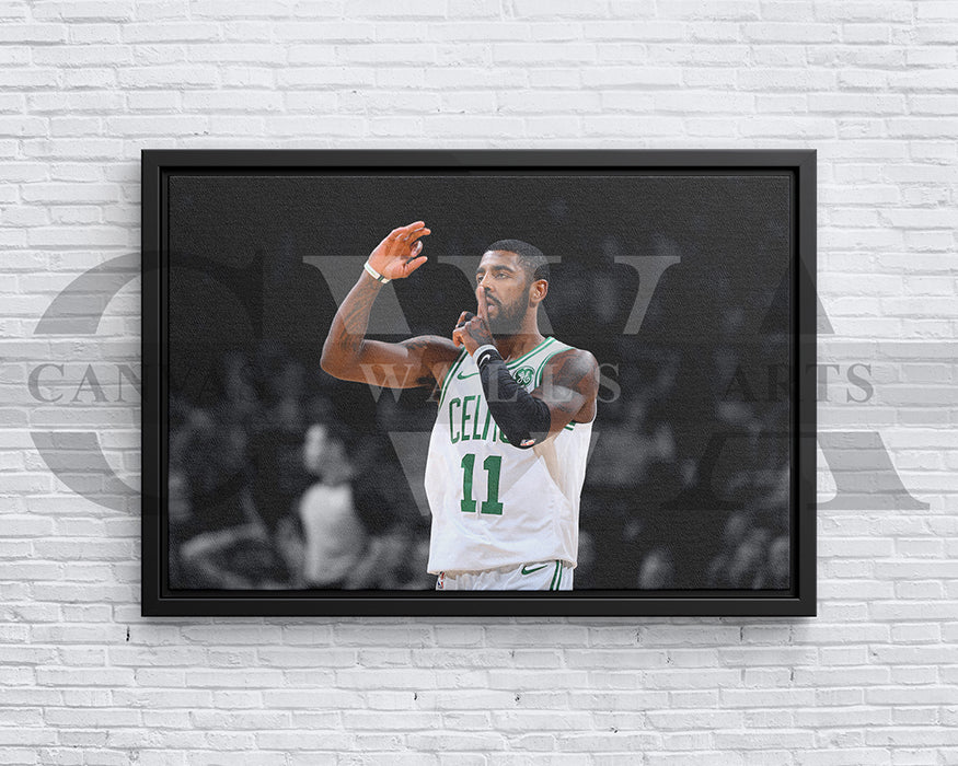 Kyrie Irving Black & White Canvas Art Basketball Canvas Wall Art