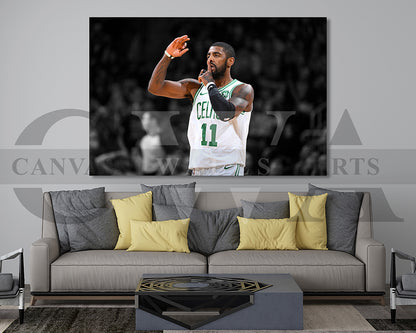 Kyrie Irving Black & White Canvas Art Basketball Canvas Wall Art
