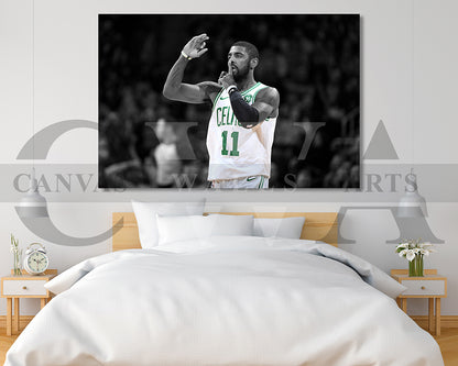 Kyrie Irving Black & White Canvas Art Basketball Canvas Wall Art