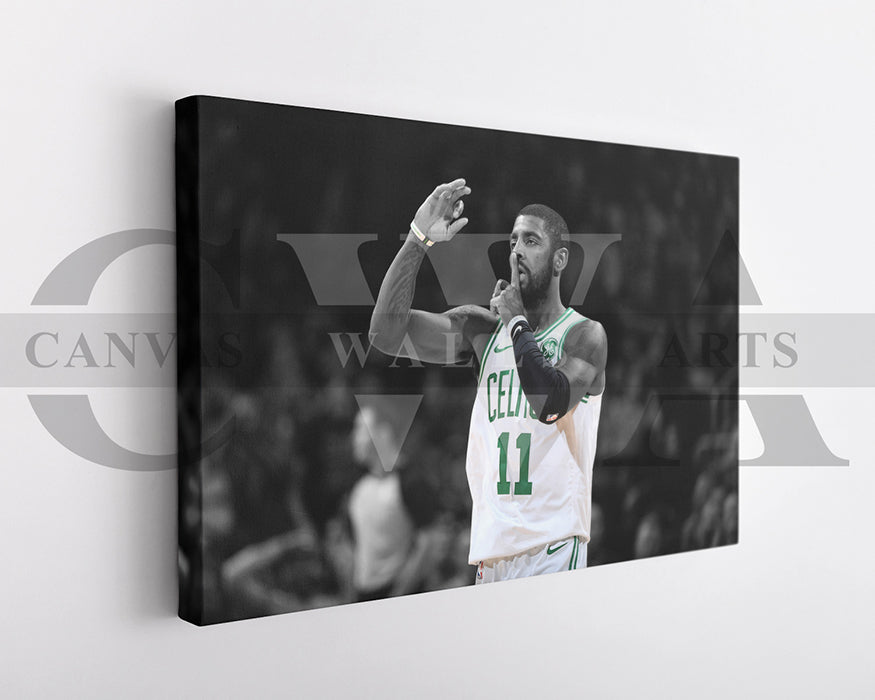 Kyrie Irving Black & White Canvas Art Basketball Canvas Wall Art
