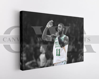 Kyrie Irving Black & White Canvas Art Basketball Canvas Wall Art